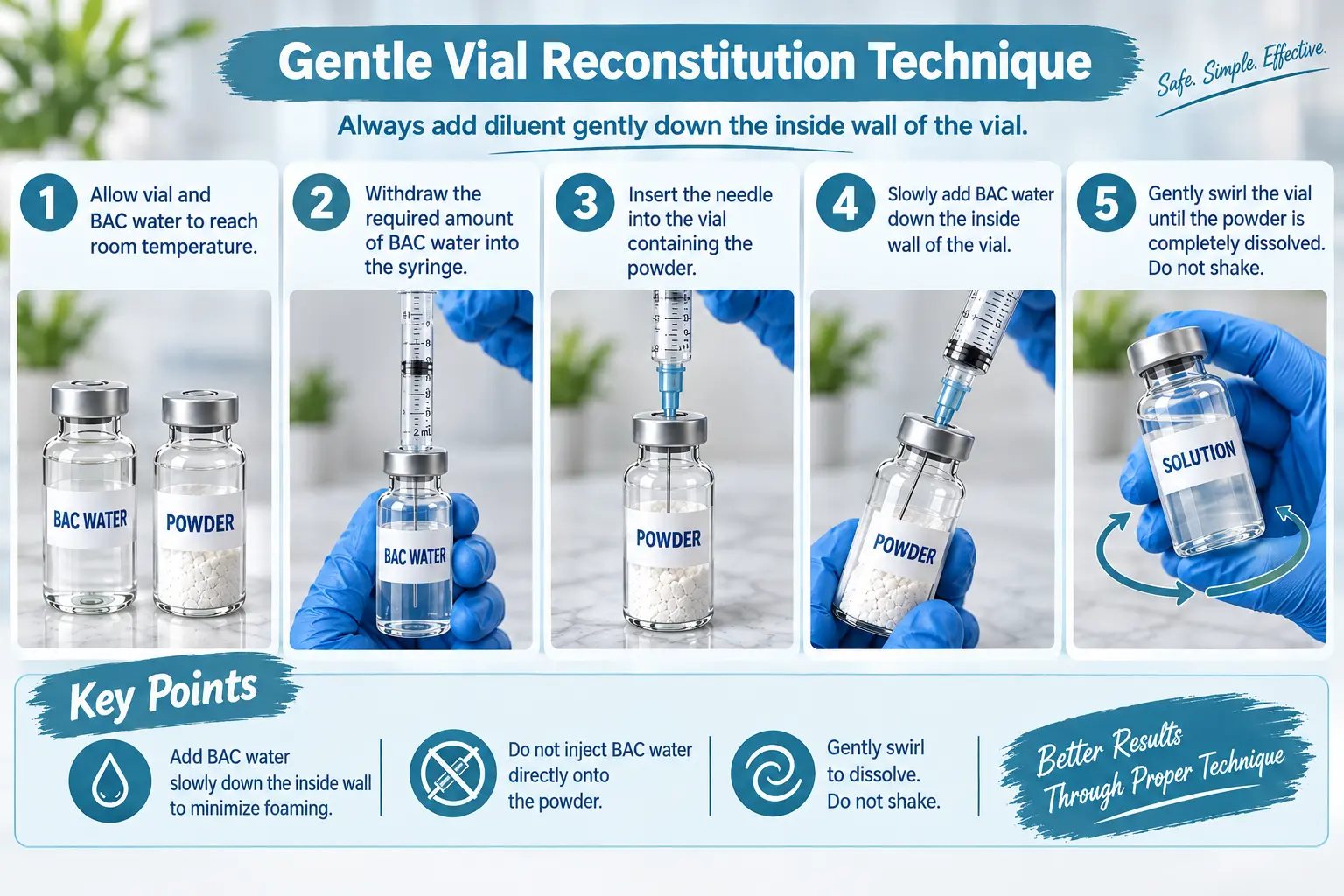 How to reconstitute peptides