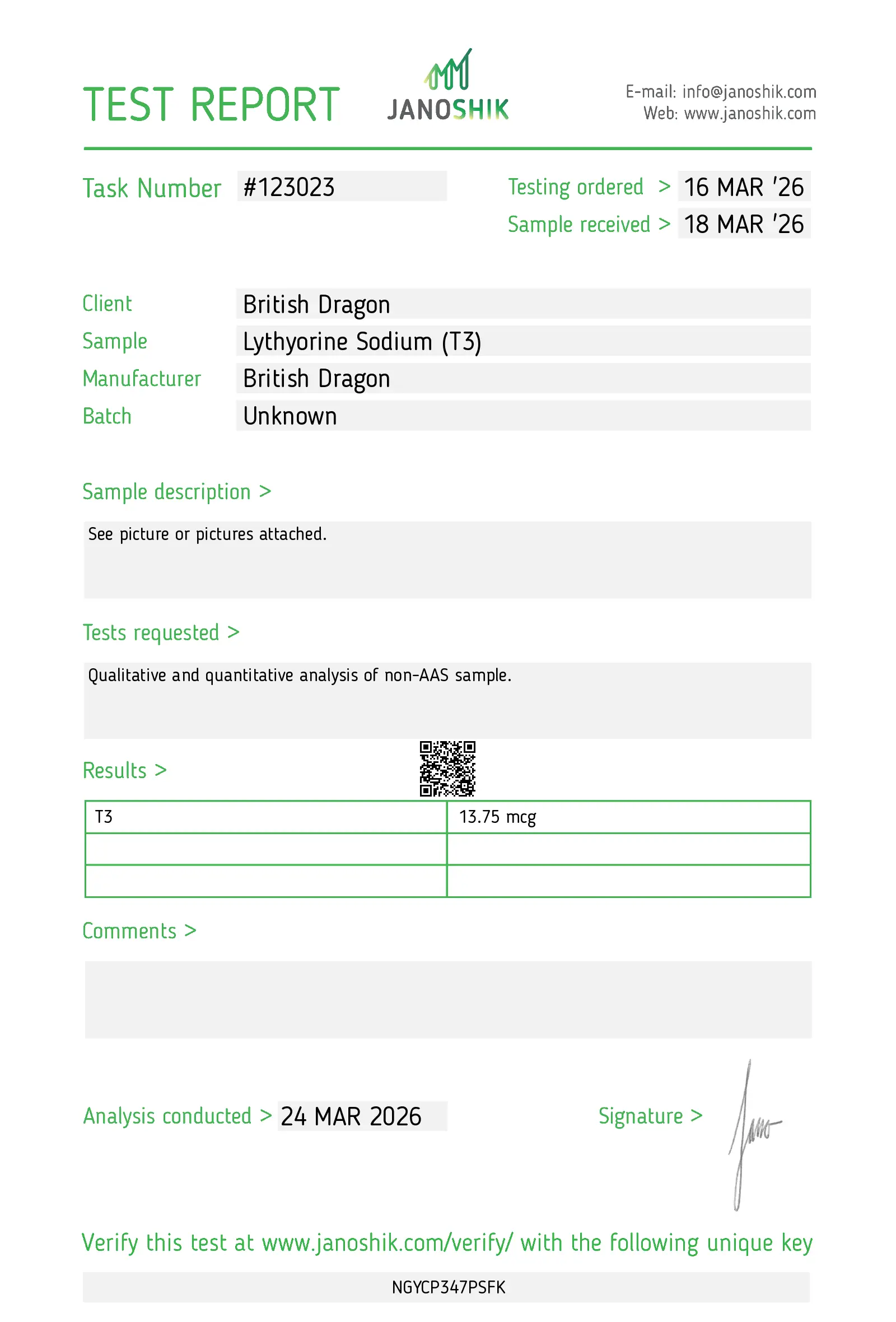 T3 Lab Test